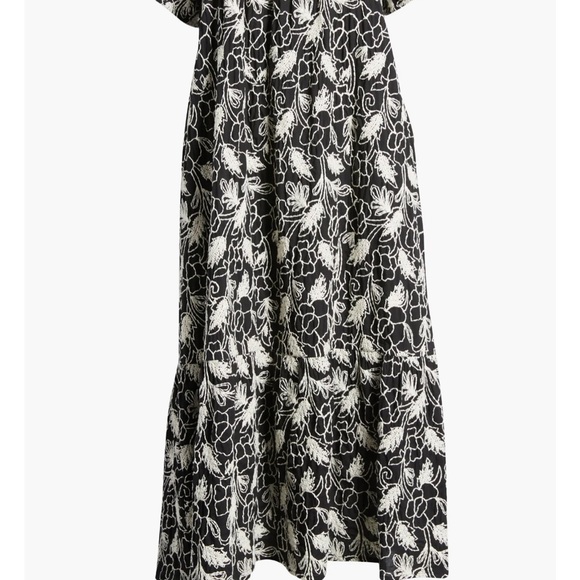 NWT Masia Copenhagen Nela Maxi dress Bomuld Cotton square romantic embroidering - Picture 13 of 16